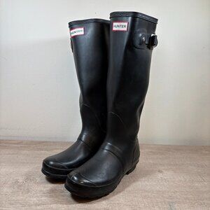 Hunter Original Refined Tall Black Matte Rain Boots